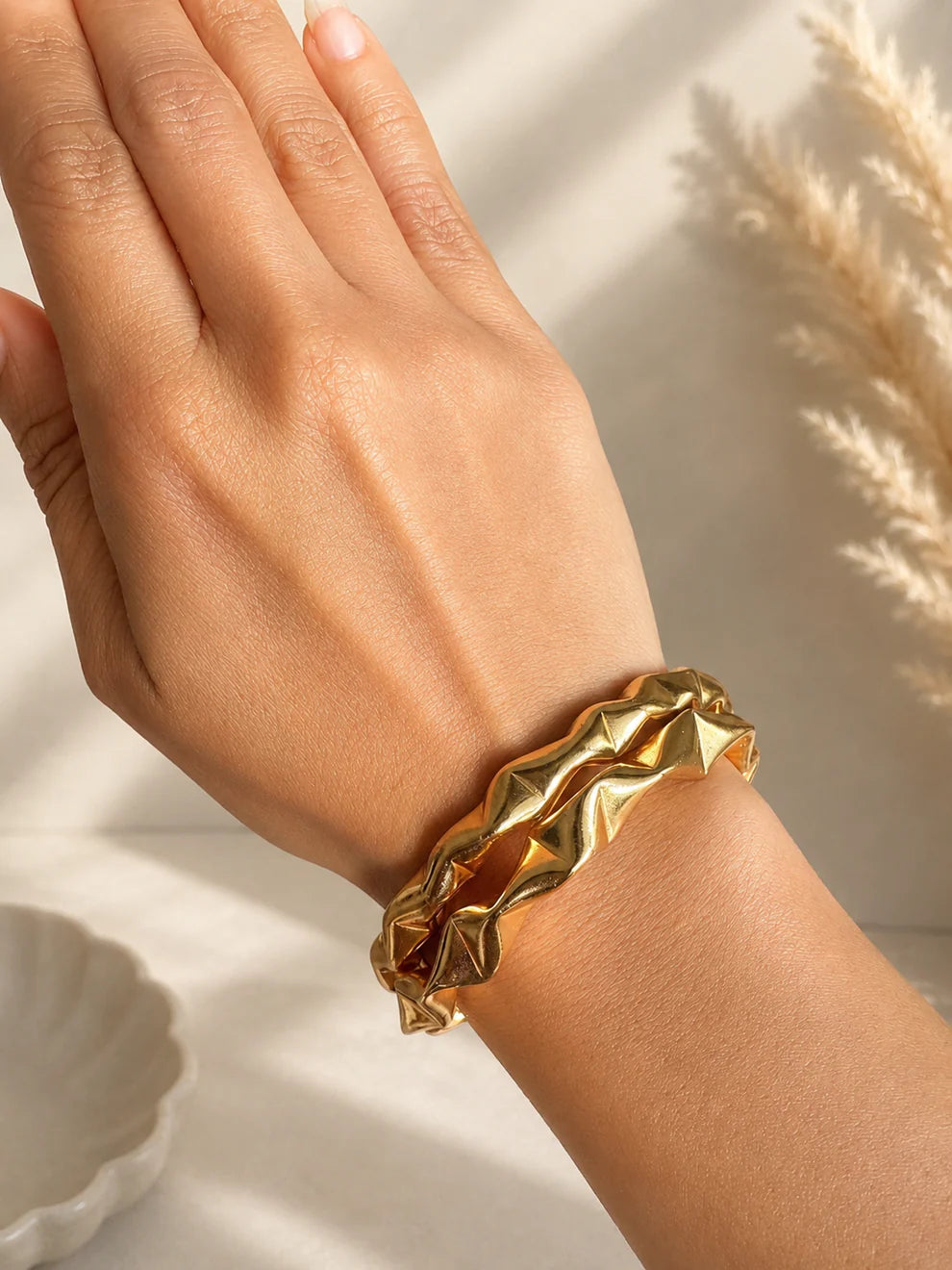 Dented bangles (Pair)