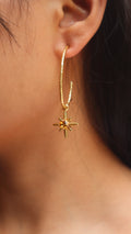 Celestial star hoops