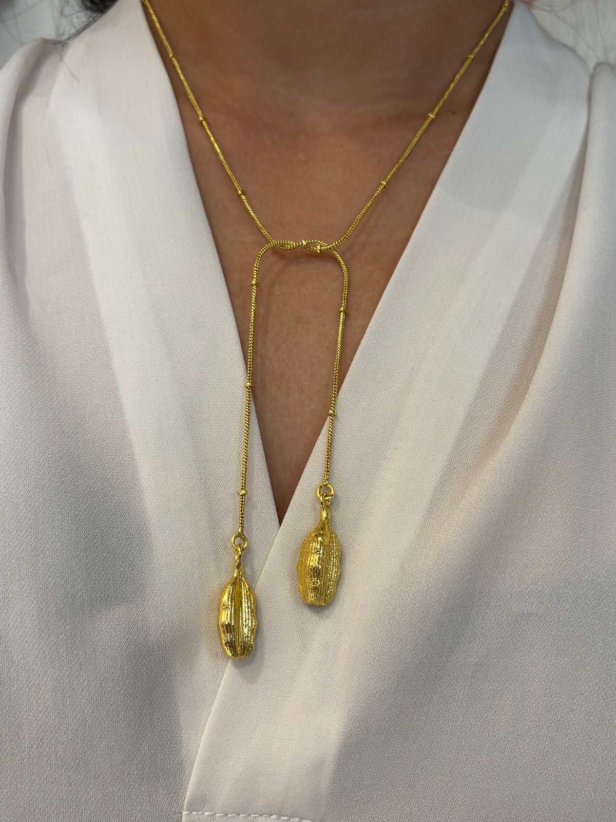 Cardamom open neckpiece