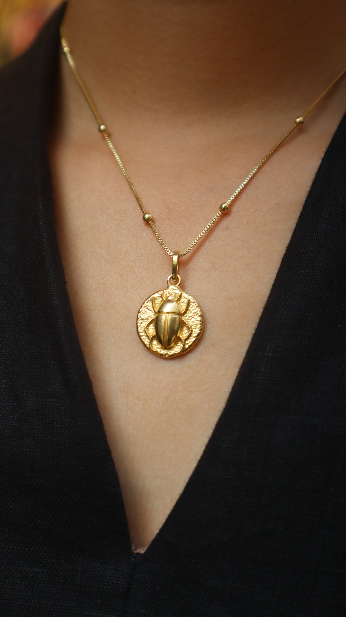 Scarab Fossil Pendant