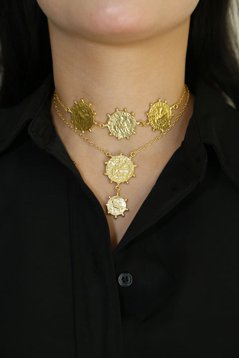 3 coin choker by Sovna
