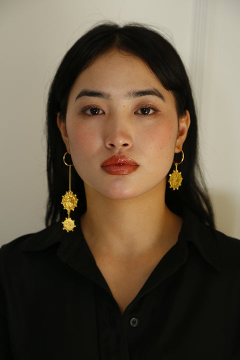 Asymmetric coin danglers by Sovna