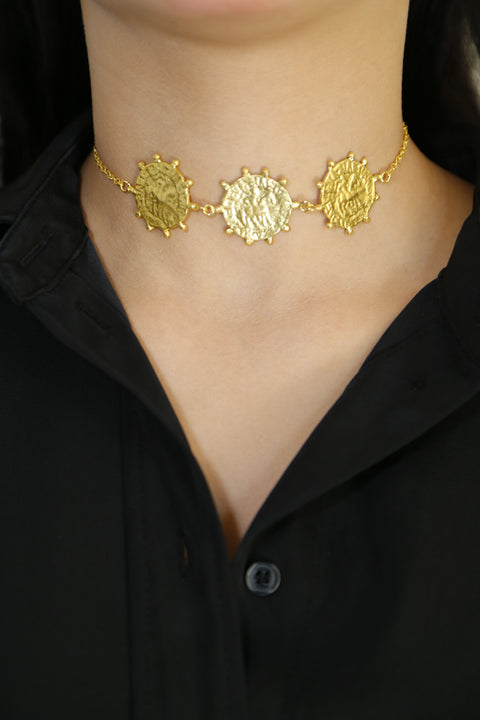 3 coin choker by Sovna