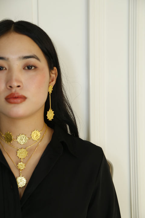 Statement coin danglers